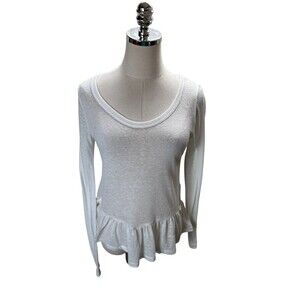 Saturday Sunday Anthropologie Top XSP Women's Size XS Petite Ivory White Shirt